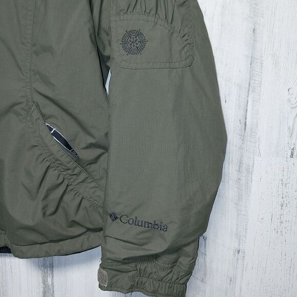 Columbia Insulated Jacket Women's Medium Green Hooded - Picture 5 of 12